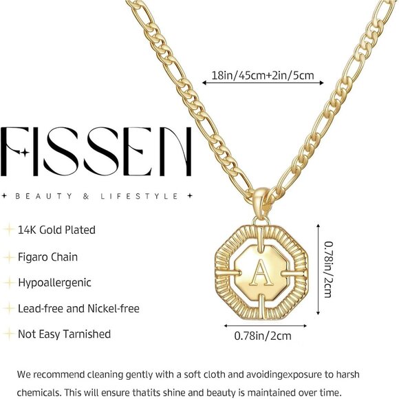 Trendy Personalized Initial Necklace - 14K Gold Plated with Gift Packaging - Picture 5 of 9